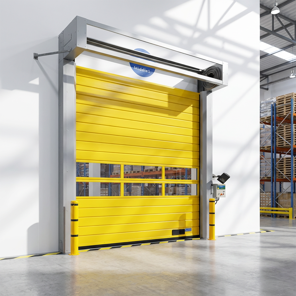 Aluminum Rigid Panel Spiral High Speed Door for Industrial Workshops and Warehouses Smooth &amp; Reliable Performance