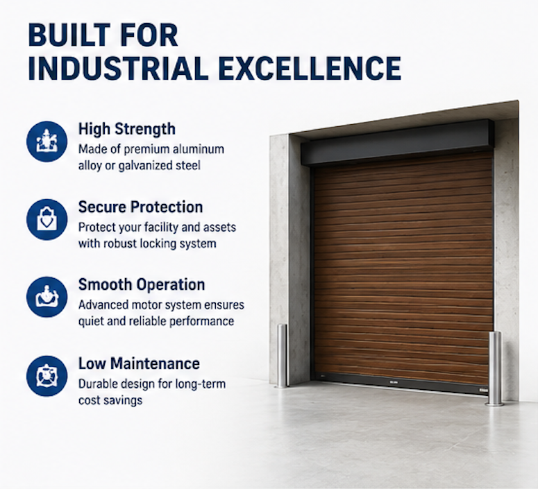 Automatic Electric Aluminum Alloy Rolling Shutter Door Windproof Anti-theft Insulated Roll up Garage Doors for Commercial Shop