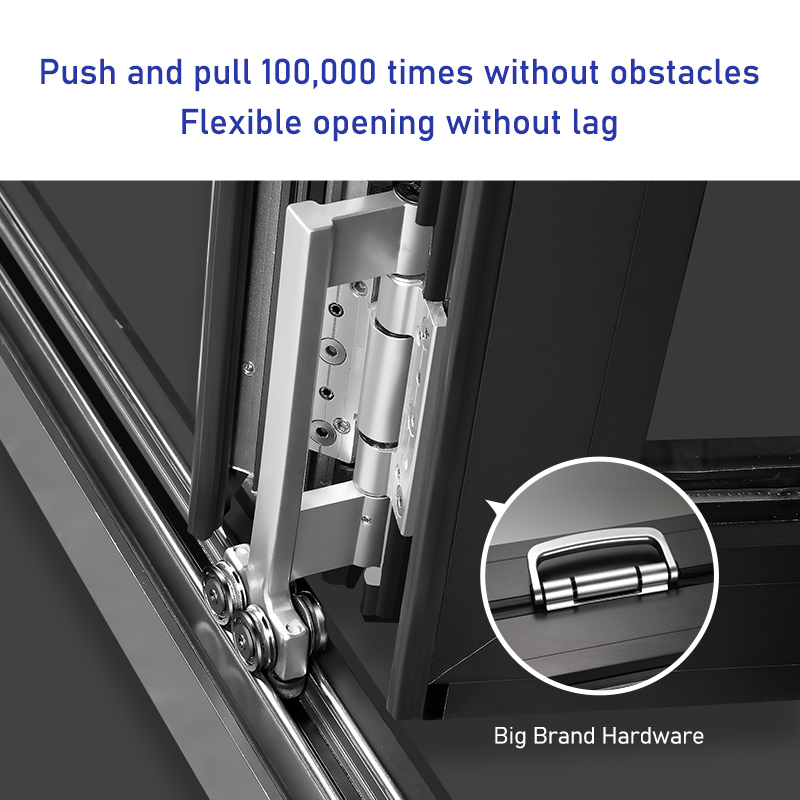 Eehe Aluminum Folding Glass Door With Thermal Break, Energy-Saving Insulated Patio Bi-Fold System