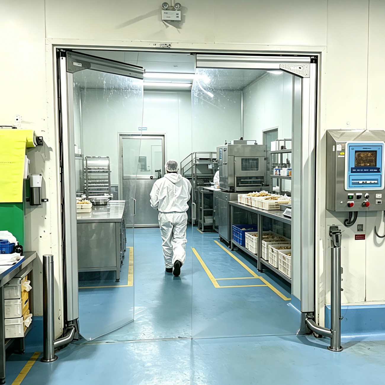 Cold Storage PVC Traffic Door Insulated Flexible Swing Door for Low-Temperature Access Areas