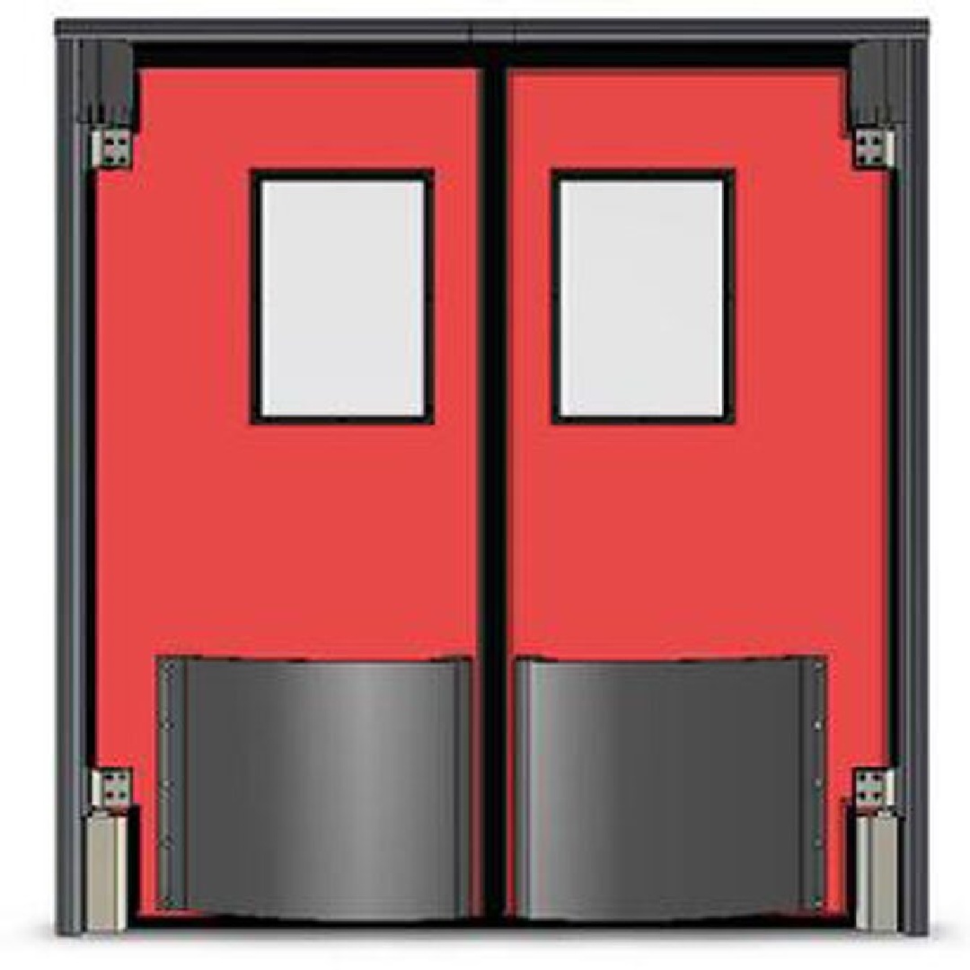 Stainless Steel Impact-resistant One-way Restaurant Door Commercial Automatic Two-way Warehouse Access Door