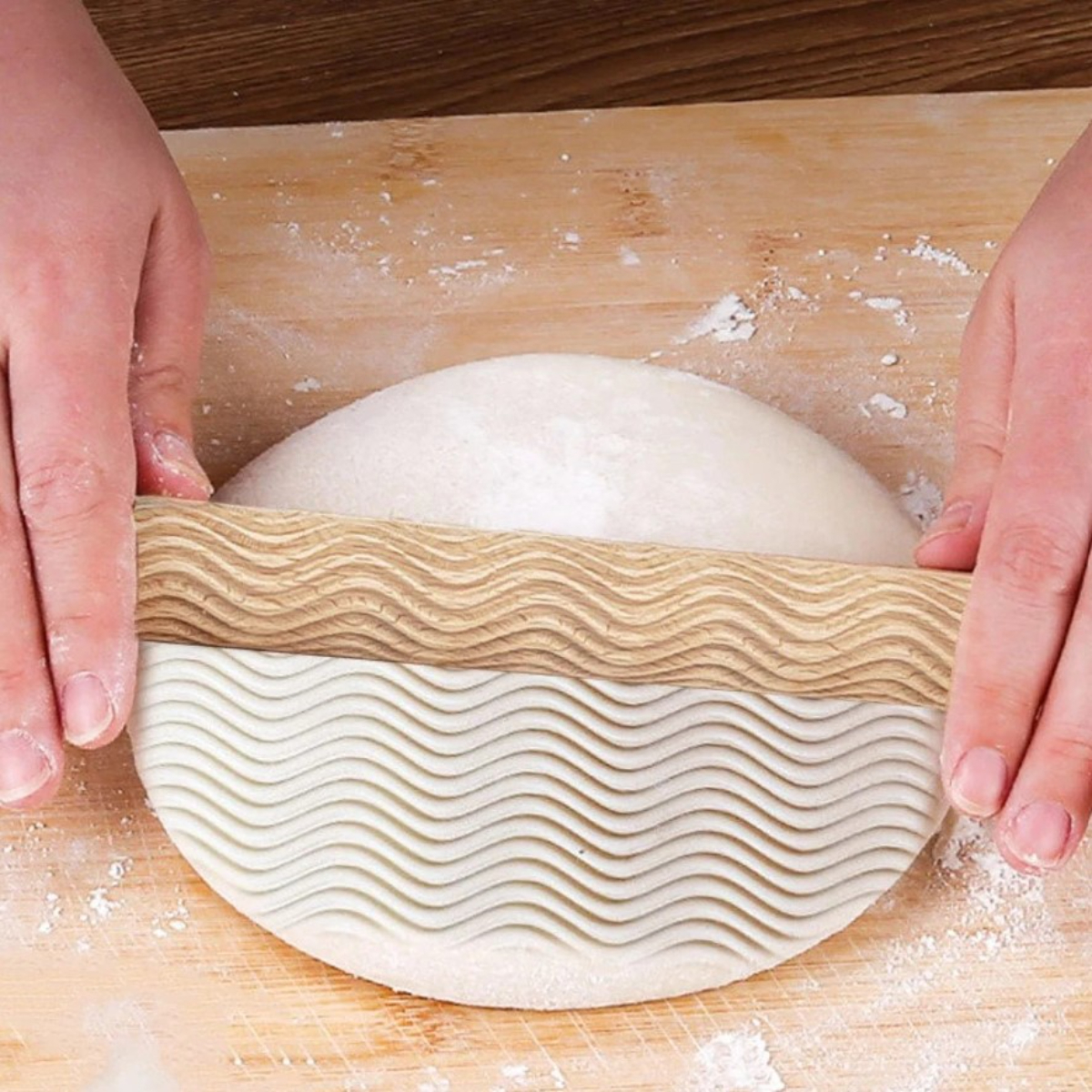 Wood Rolling Pin with Handles in Bamboo with Smooth Finished Perfect for Easy Roti and Dough Rolling at Wholesale Prices