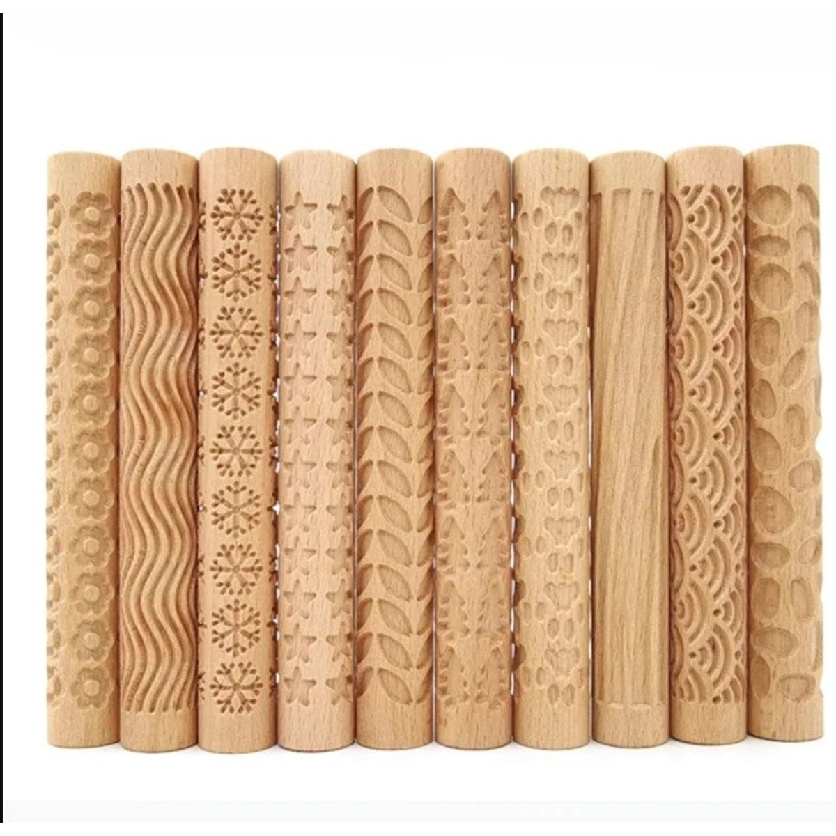 Wood Rolling Pin with Handles in Bamboo with Smooth Finished Perfect for Easy Roti and Dough Rolling at Wholesale Prices