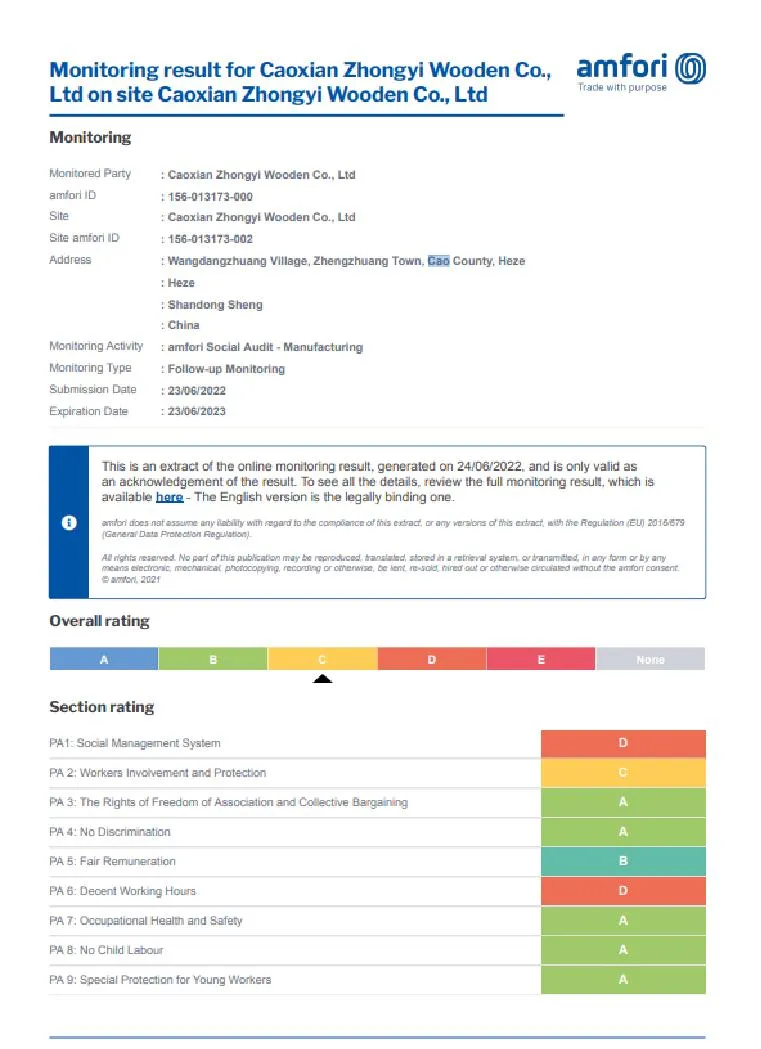Quality Compliance Certificate