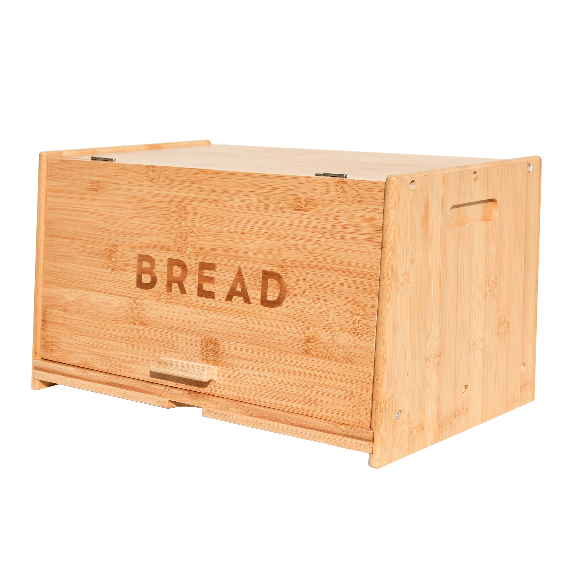Large Farmhouse Bread Box for Kitchen Countertop,Bamboo Bread Storage and Organizer,Assembly Required