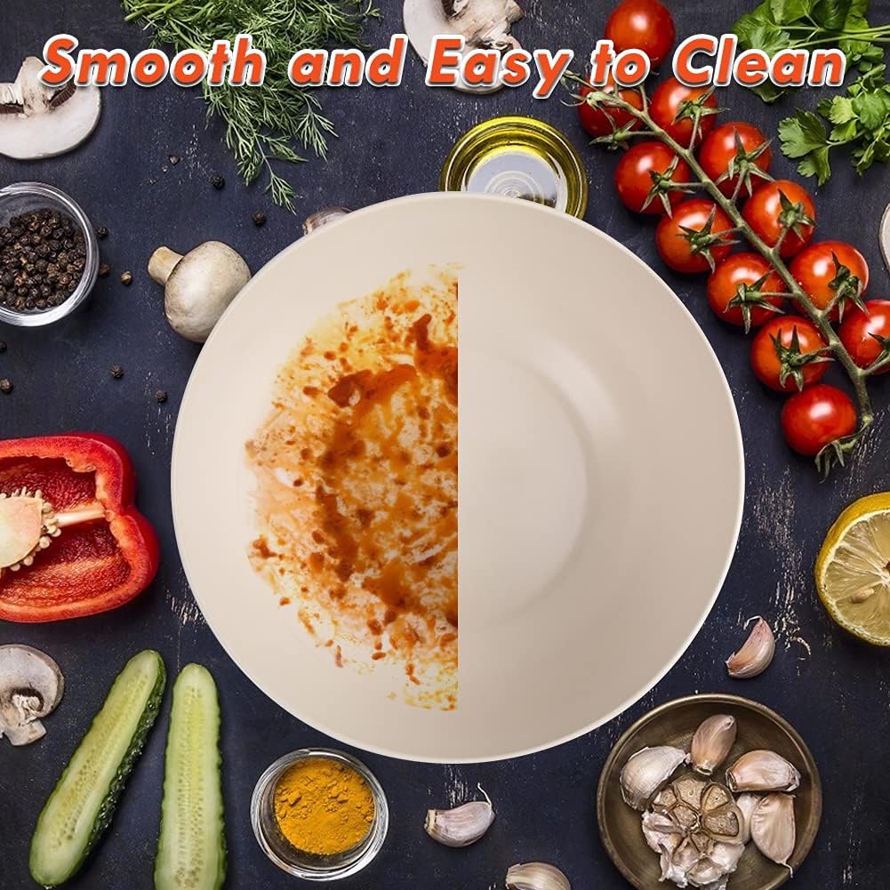 High Quality Bamboo Fiber Salad Serving Bowl Set with Solid Wooden Lid Includes Utensils-Durable Eco-Friendly Bowl Servers