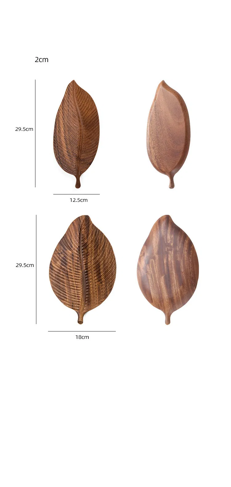 Crescent Wood Pallets Dessert Plate Tray Dried Fruit Plate Dessert Cutlery Japanese & Korean Cuisine Sashimi Platter