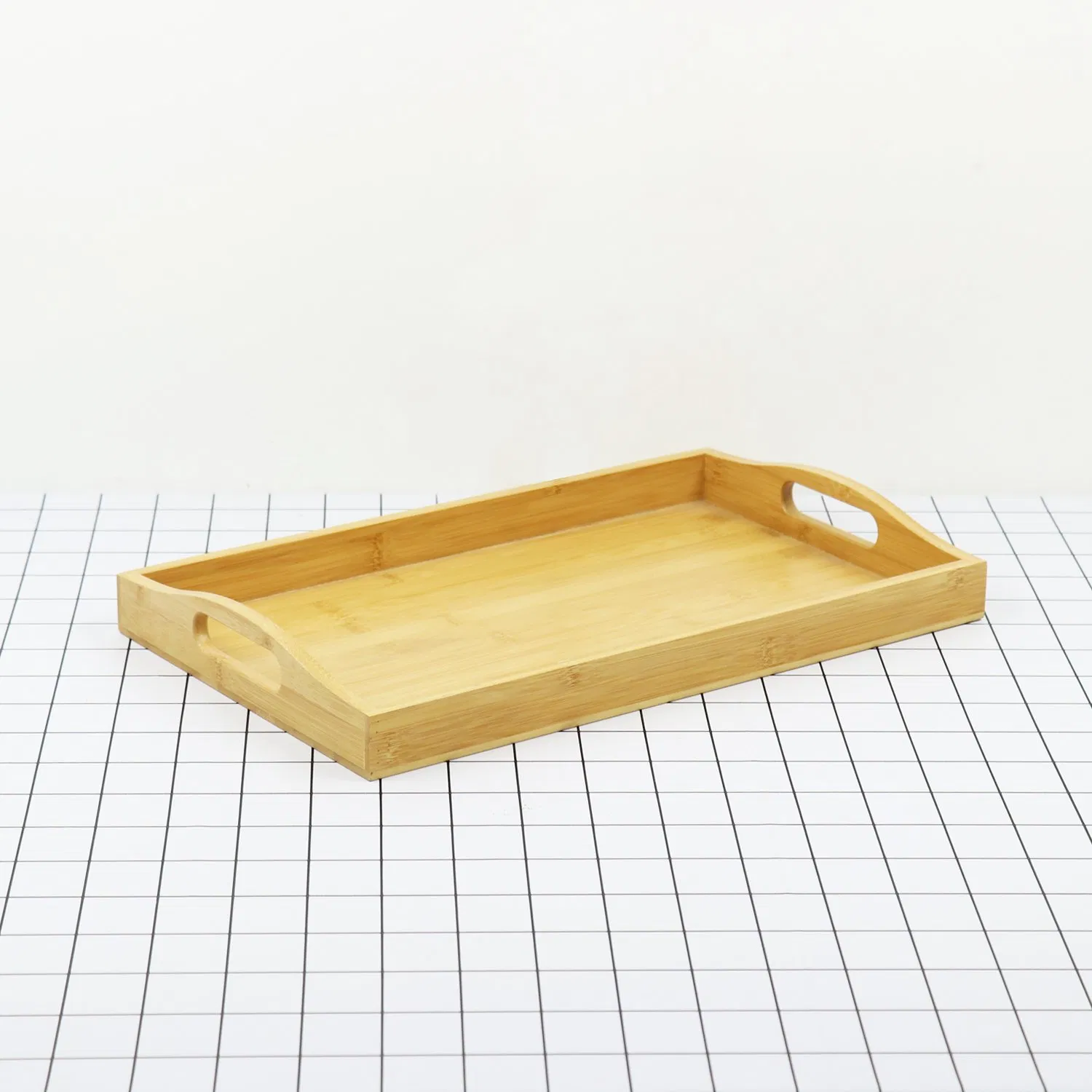 Kitchen Bamboo Breakfast Dessert Cutlery Restaurant Buffet Wooden Tray