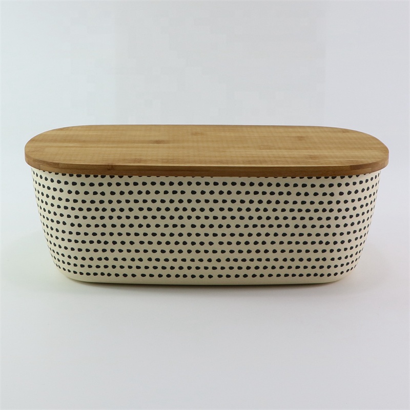 BPA Free Bamboo Fibre Bread Box for Kitchen Countertop Bread Box Storage Container With Bamboo Cutting Board