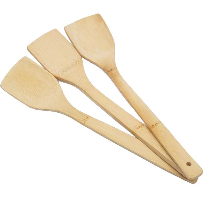 Eco-friendly Chinese Style Bamboo Kitchen Cooking Spatula Food Safe Non-Stick High Heat Resistant