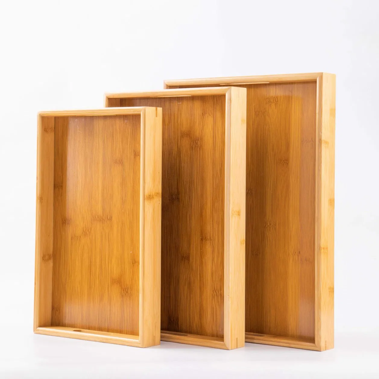 Hot-Selling Japanese-Style Eco-Friendly Bamboo Restaurant Breakfast Fruit Bowl and Cutlery Tray
