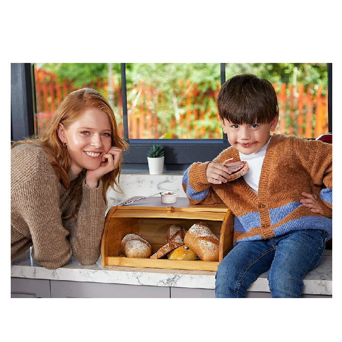Premium Bamboo Bread Box 6