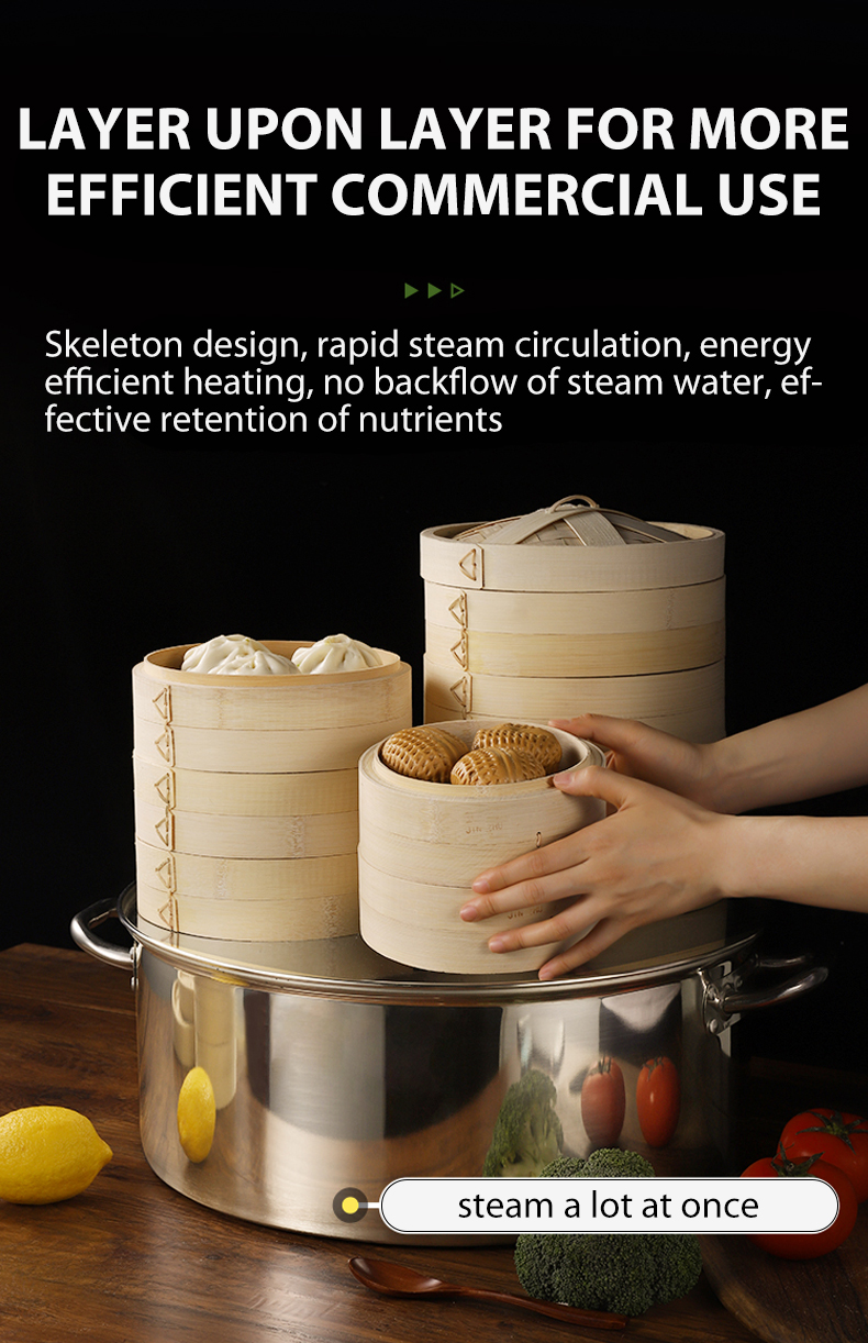 Handmade Natural Bamboo Steamer
