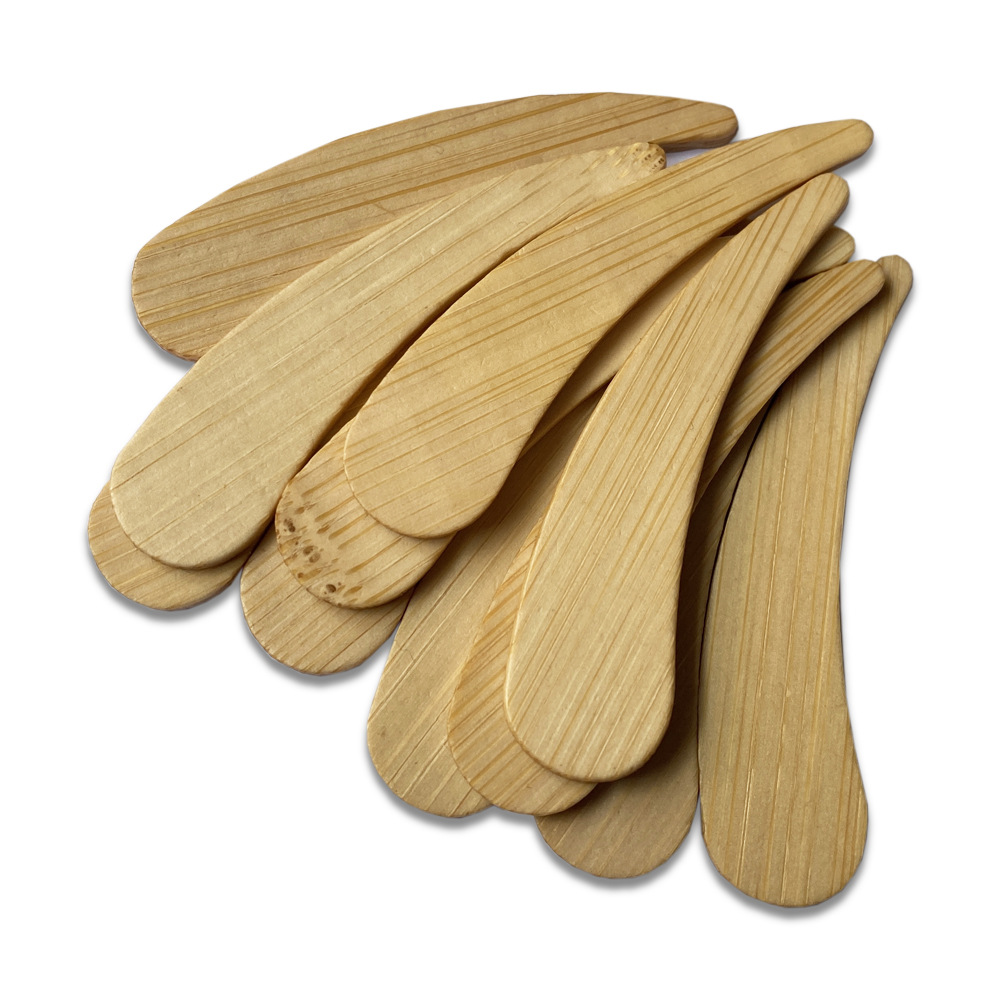 Natural Bamboo Eye Cream Roller Applicator Disposable Facial Spoon Spatula Cosmetic Spatula Facial Mask Cosmetic Wood Scoop