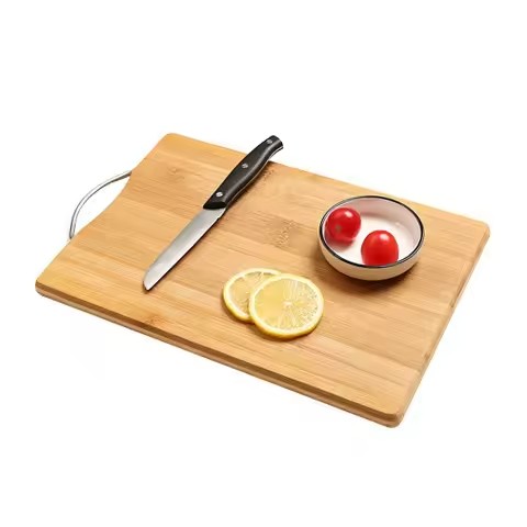 Wholesale Bamboo Wood Cutting Board with Handle Eco-Friendly Kitchen Chopping Block