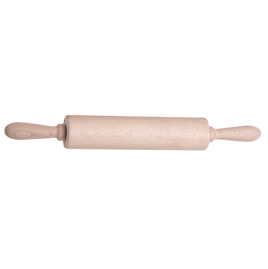 18-Inch Eco-Friendly Bamboo Rolling Pin With Thickness Ring Pastry Chapati Fondant Dough Wood Roller for Kitchen Use