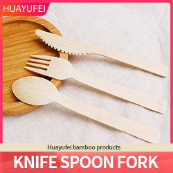 bamboo wood spoon fork knife