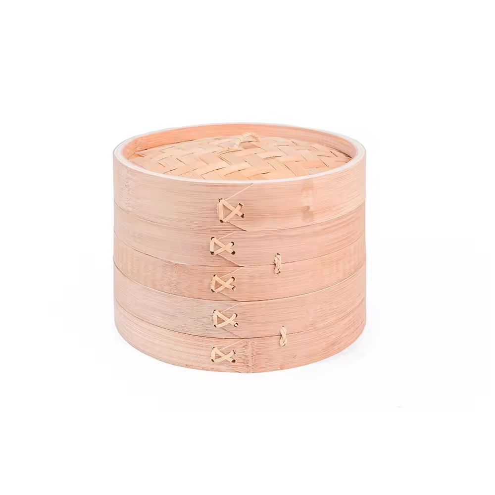 Food Steamers Bamboo Kitchen Sum Steamer Basket 100% Natural Bamboo Steamer