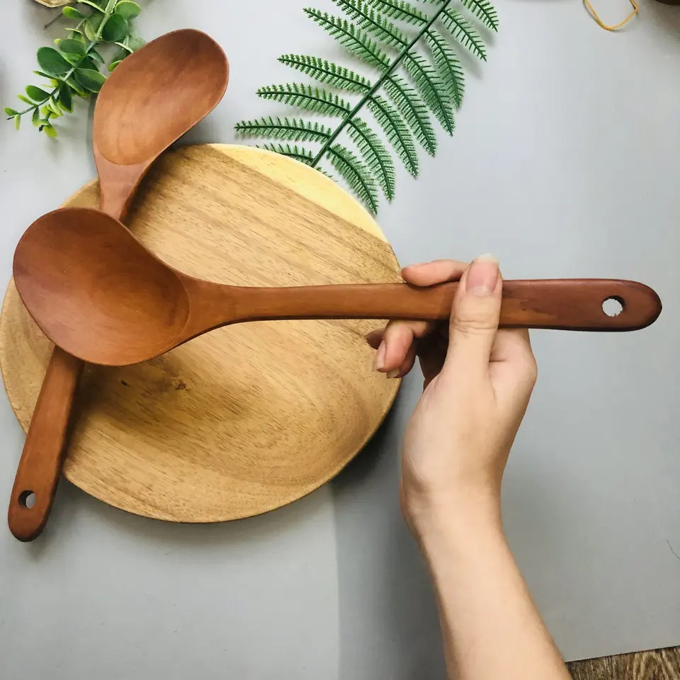 Natural Eco-friendly Cookware Non-stick Cooking Spatula Bamboo Rice Paddles Wooden Rice Paddle Serving Spoon Rice Scoop Spoon