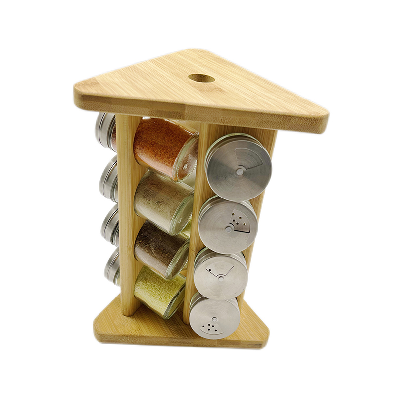 Triangle Bamboo Spice Rack