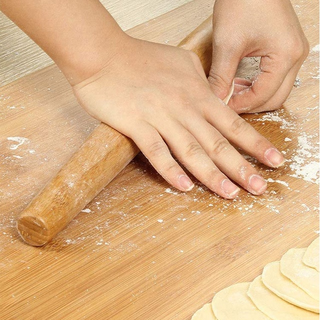 French Rolling Pins Bamboo Wooden for Baking Pizza Dough or Pie or Cookie