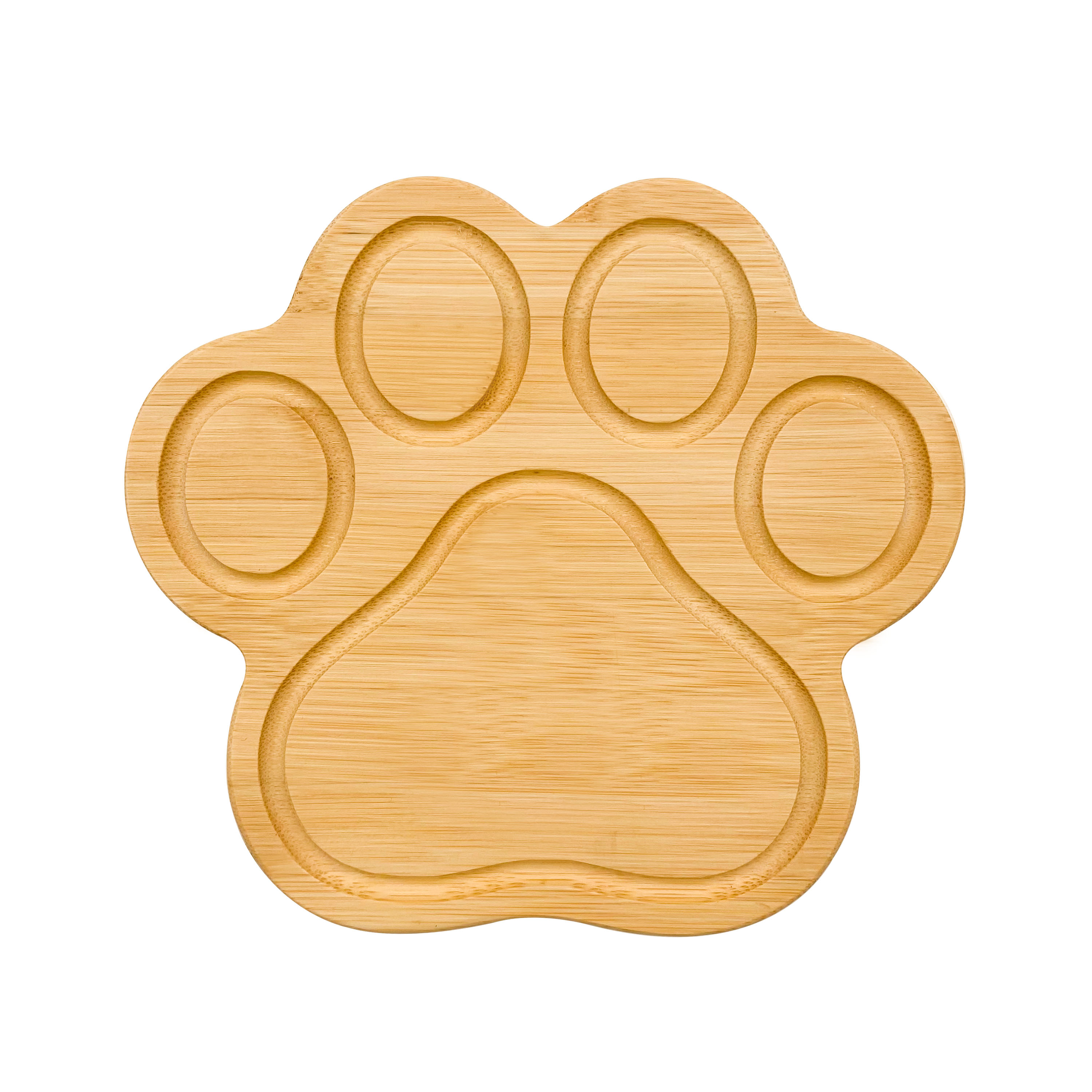 Paw Shaped Bamboo Blocks Wooden Cutting Board and Charcuterie Board for Dog and Cat Lovers