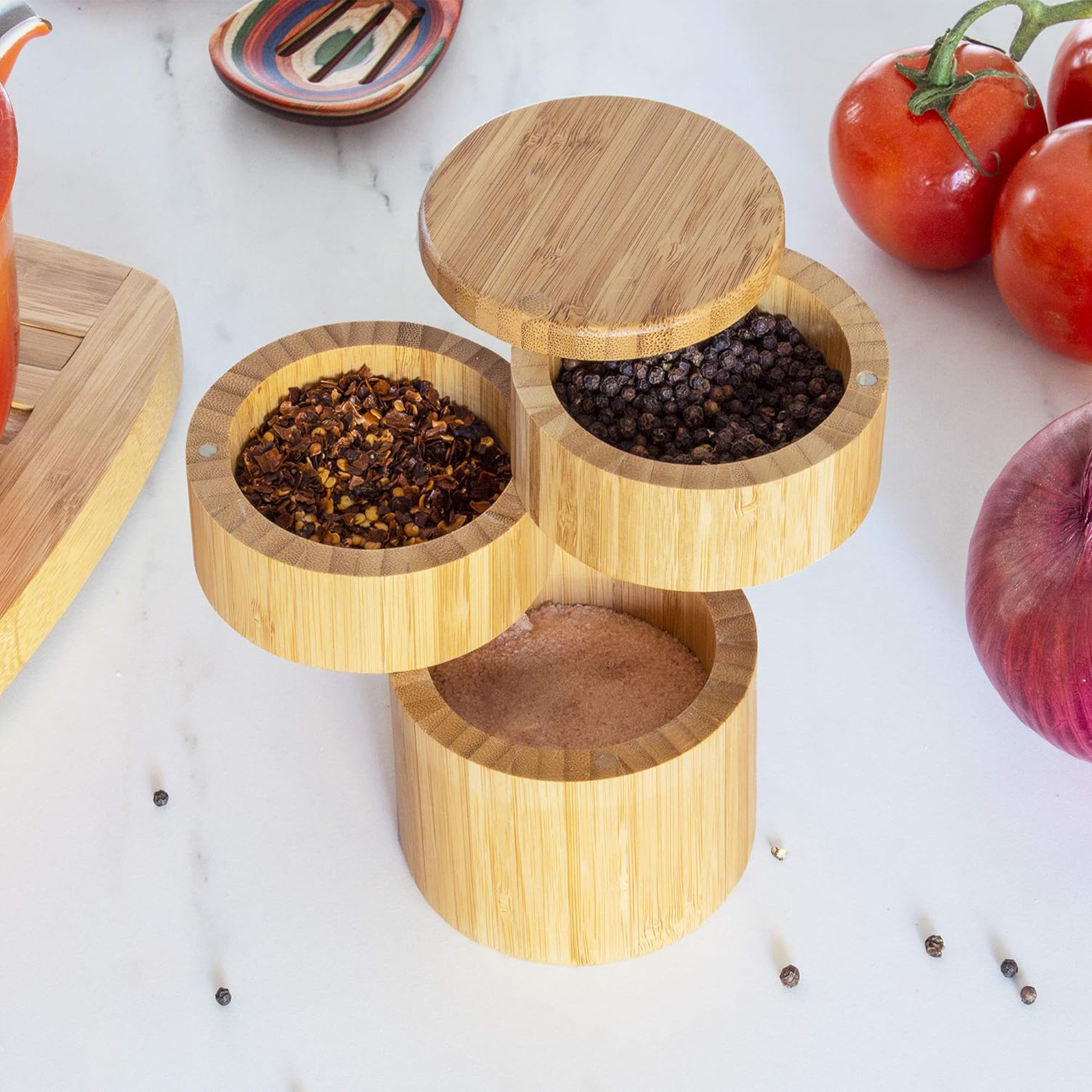 Bamboo Spice Jar Setup 1