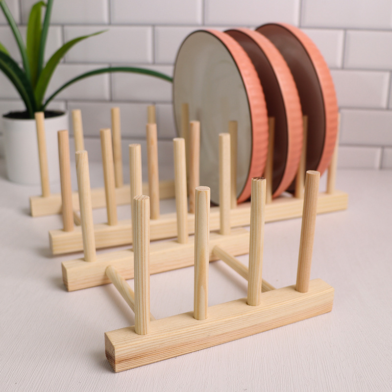 Modern Foldable Bamboo Wood Kitchen Dish Drying Rack with Sink Storage for Dish and Bowl