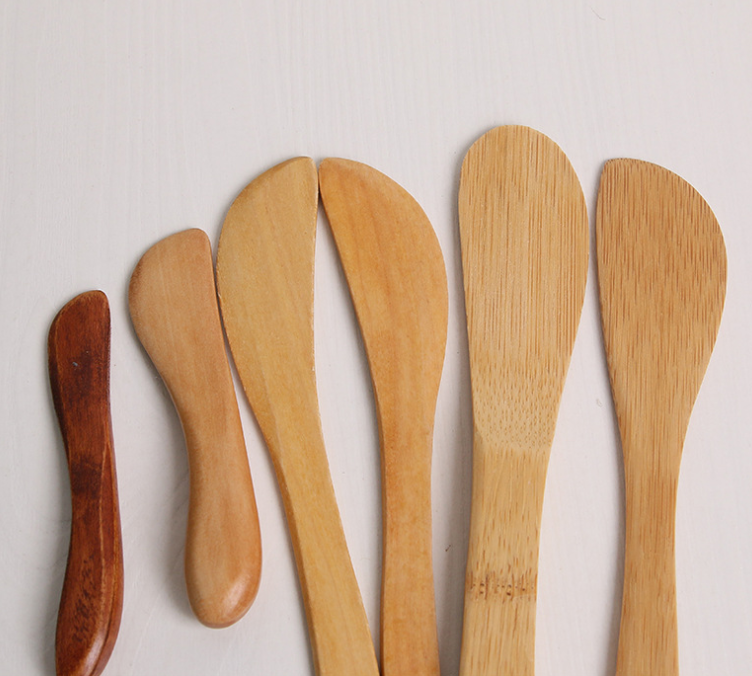 Custom Eco-friendly Wooden/Bamboo Small Mini Cosmetics Spatulas 7x1.7cm LS LS-312414