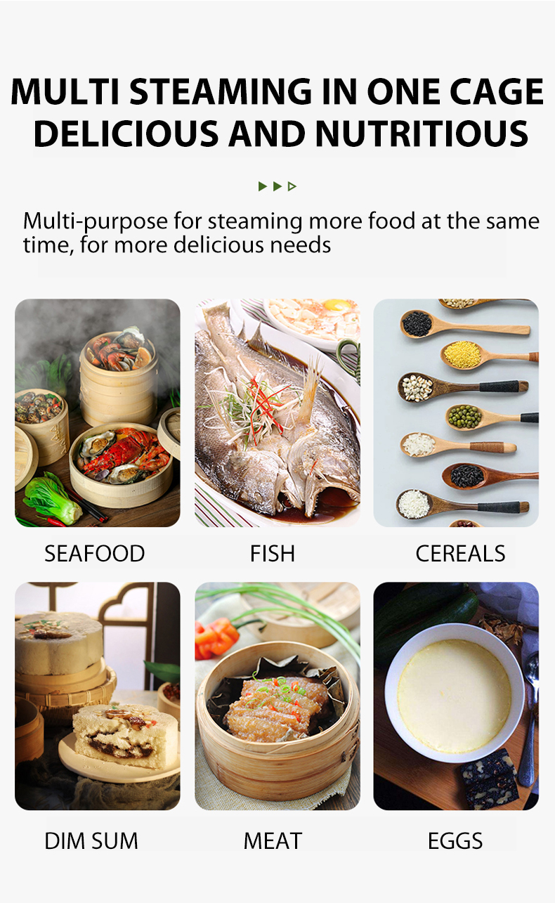 Eco-friendly Bamboo Steamer Box Set