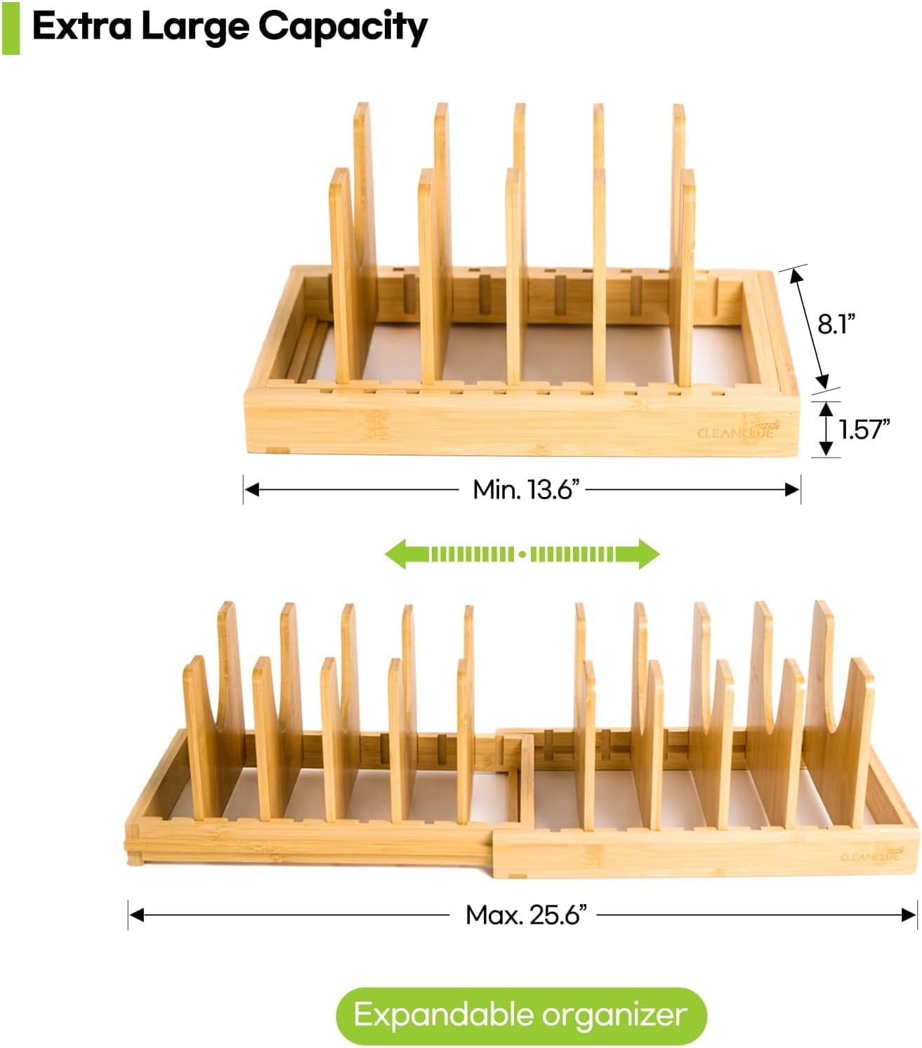 Bamboo Rack Organizer Bamboo Storage Rack Pull Out Dish for Cabinets Dish Rack for Kitchen Cabinets
