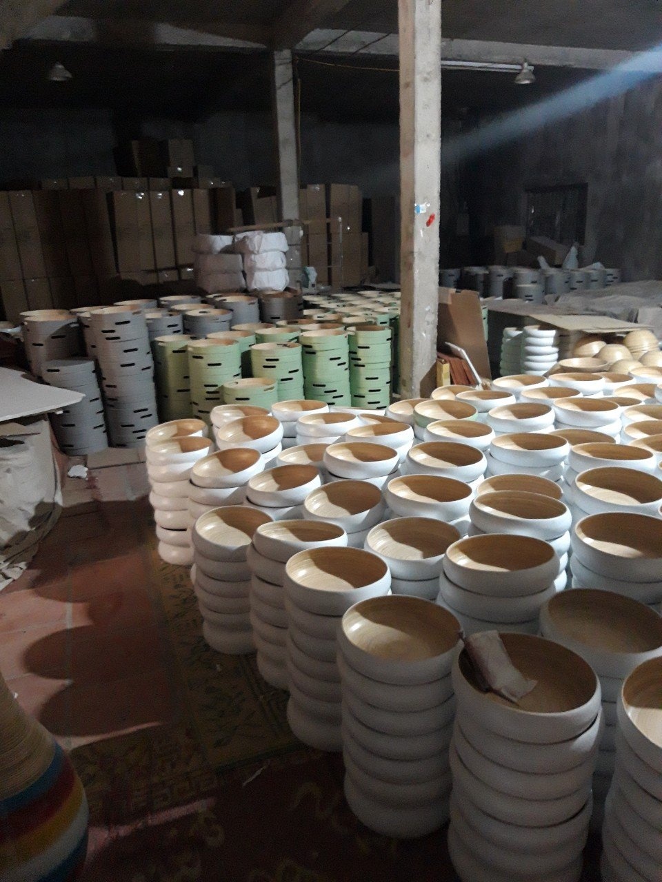 Wholesale Set 3 Spun Bamboo Salad Bowls Handmade 100% Eco-Friendly Silver Classic Polished Design Custom Logo Size Made Vietnam