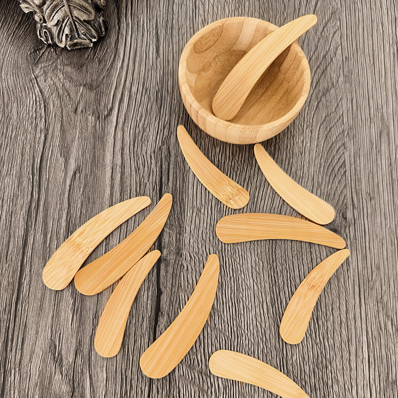 100% Sustainable Bamboo Mini Tools Mini Spatula Spoon for Ice Cream Eco-friendly Wooden Mini Scoop 6/7/10cm