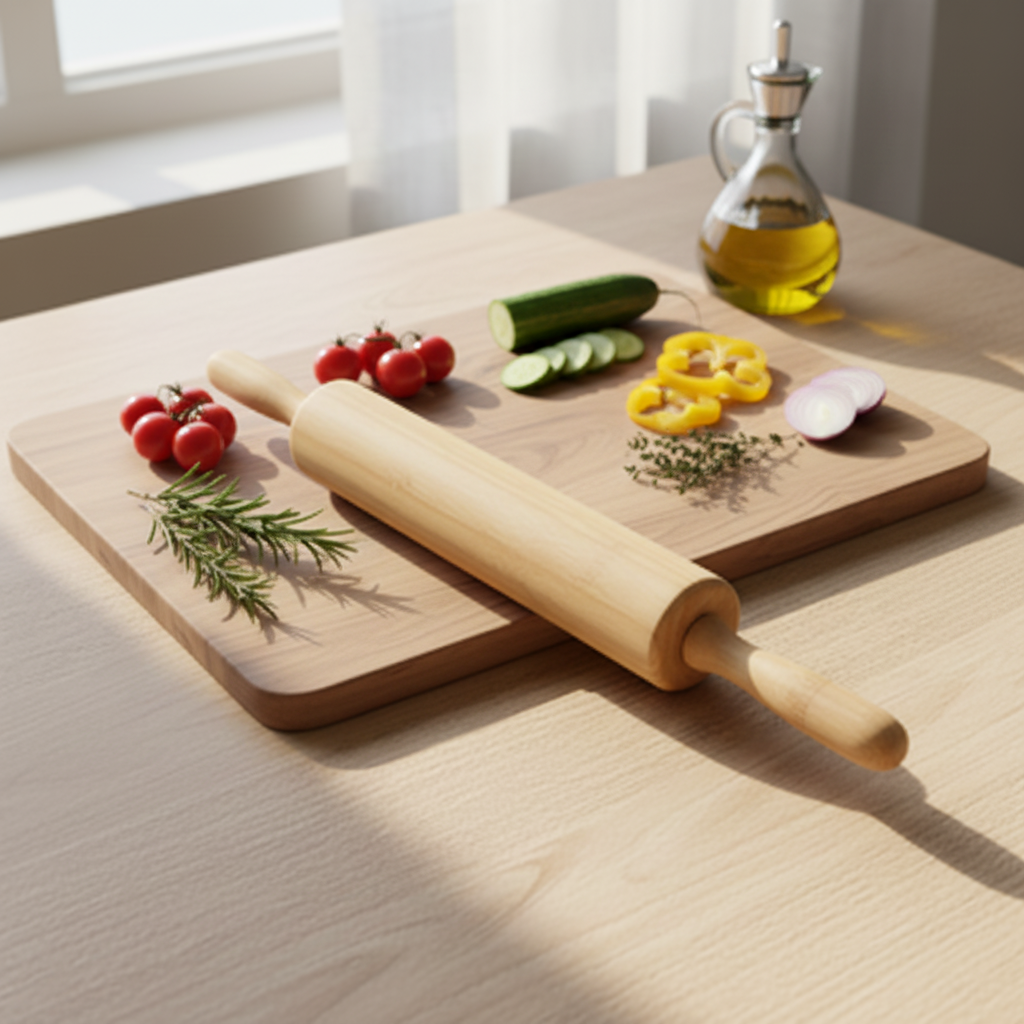 High Quality Wholesale Custom Wooden Eco Friendly Kitchen Roller Engraved Natural Bamboo Rolling Pin