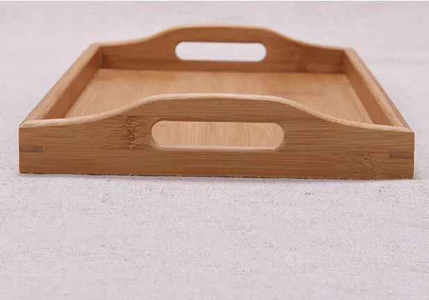 Bed Food Fruit Ottoman Mirror Cutlery Non Plastic Coffee Table Bamboo Serving Tray Wholesale