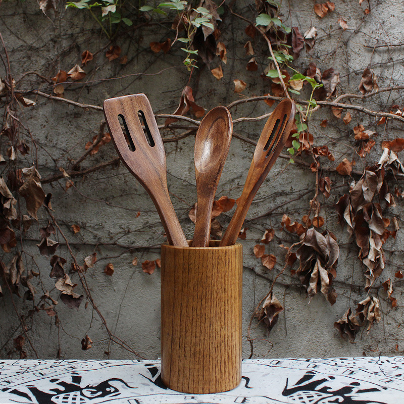 Wholesale Non Stick Cooking Tool Set Scraper Spatula Pot Spoon Bamboo Wooden Kitchen Utensils for Cookware