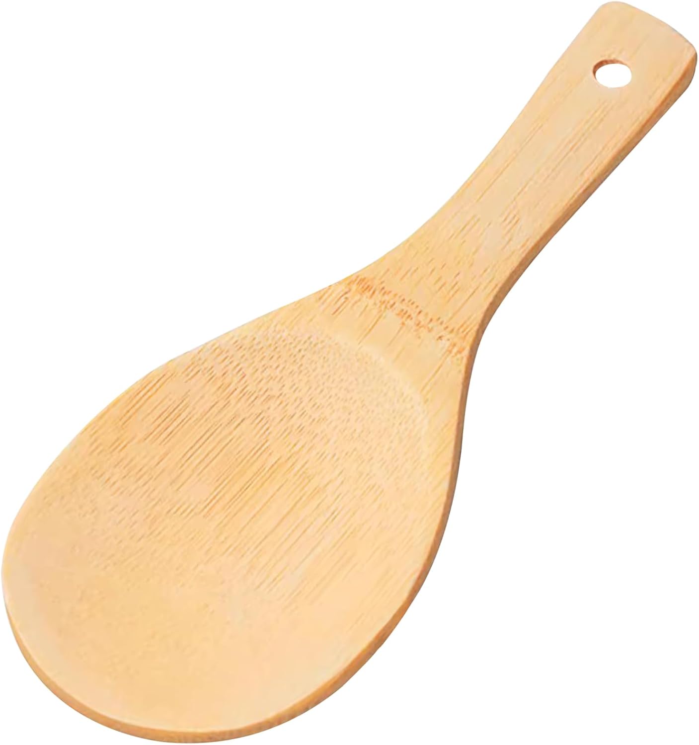 Bamboo Paddle - 20cm Natural Wood Non-Stick Rice Scooper for Serving and Cooking 0