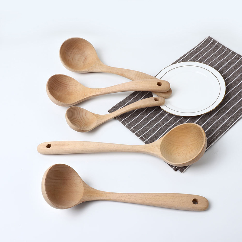 Eco friendly Handmade Flat Long Handle Kitchen Tool Bamboo Slotted Spoon Scraper Cooking Spatula Wok Shovels Turners