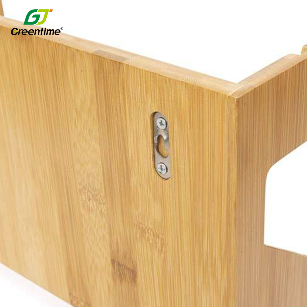 Wall Mounted Stand Wooden Seasoning Jar Rack Holder Bamboo Spices Rack Organizer for Kitchen