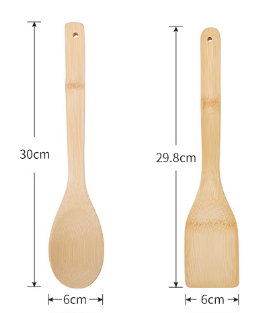 Yujinyuan Essential Kitchenware Set New Arrival Bamboo Utensils Including Hollow Pancake Turner Rice Shovel Fish Spatula Scoop