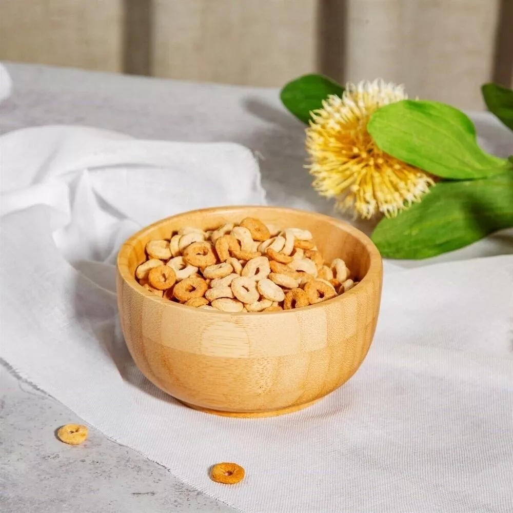 Wholesale 1000ml Biodegradable Bamboo Bowls Custom Eco-Friendly Banquet Fruit Salad Pasta Dishes for Home Baby Restaurant Hotel