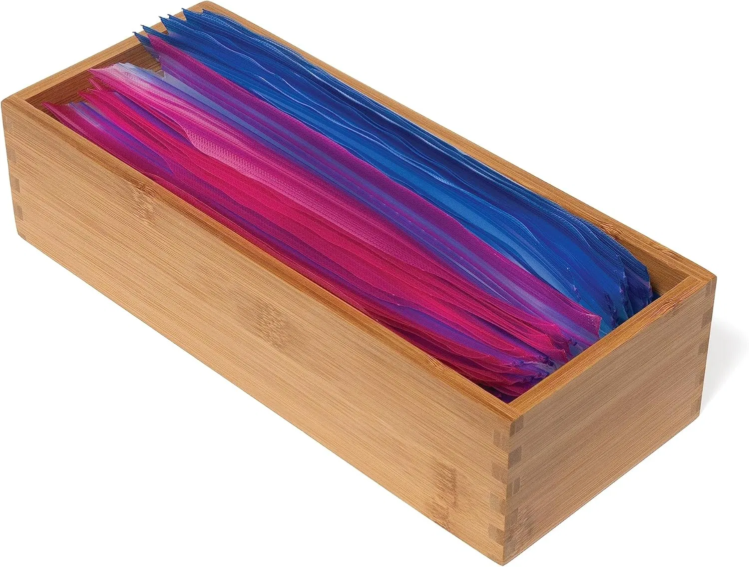 Bamboo and Wood Cutlery Tray Rack Storage Box