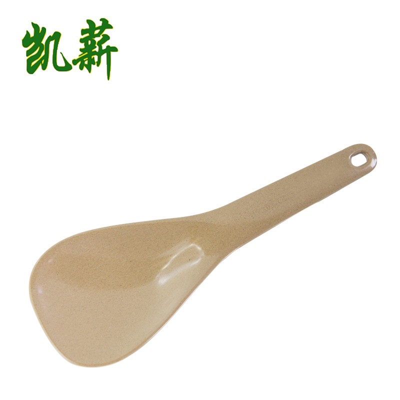 Eco-friendly Biodegradable Rice Husk FiberNatural Bamboo Fiber Comfortable Touch Cooking Shovel Spoon With Handle