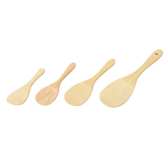 Japanese Traditional Rice Serving Spoon Daily Kitchen Accessories Natural Wood Rice Paddle Hinoki Rice Paddle