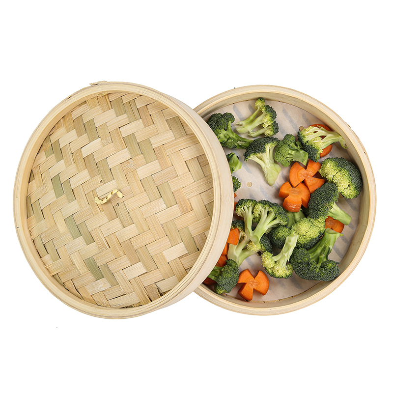 2 Tier Mini Bamboo Rice Bamboo Steamer 10inch with Custom Packing Bamboo Steamer
