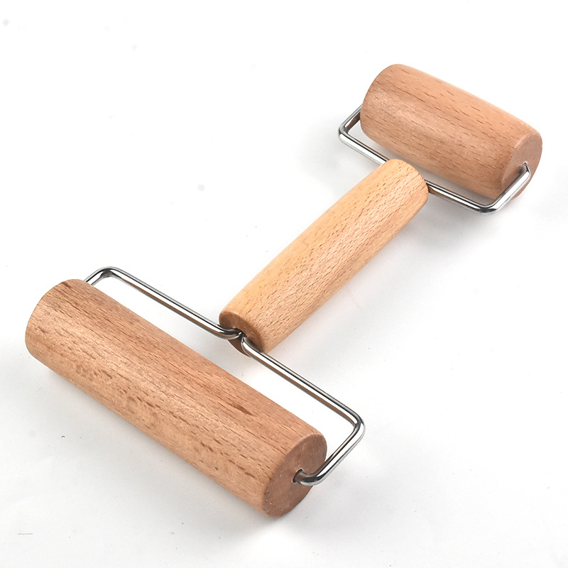 Ergonomic Bamboo Rolling Pin for Pizza and Pastry Small Hangable Design Kitchenware Essential Wearable Dough Roller