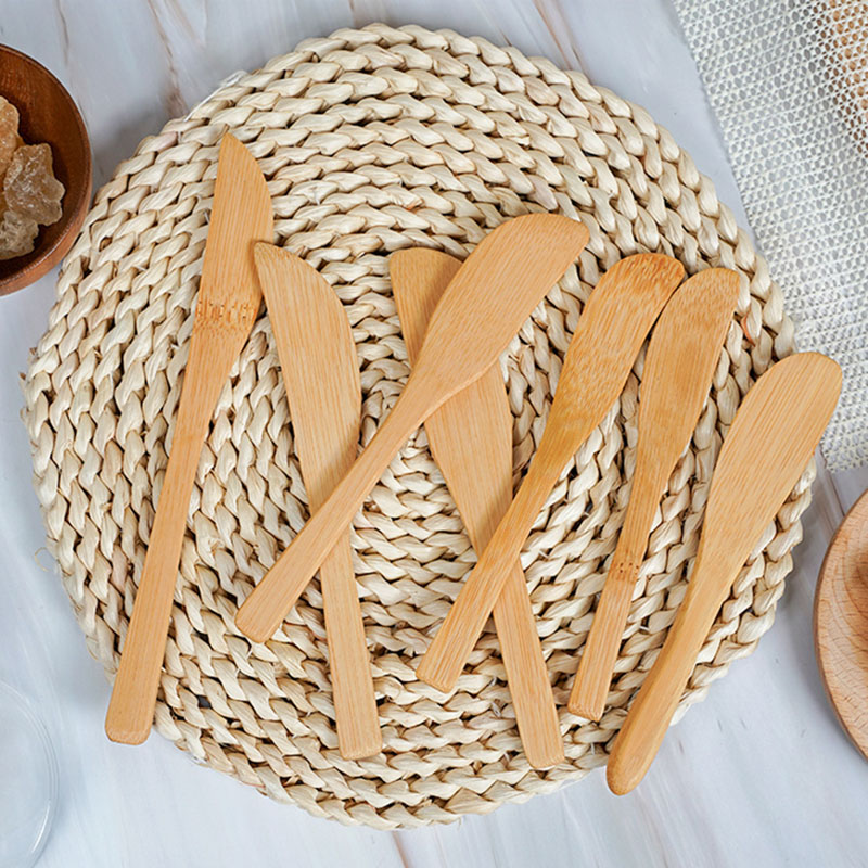 Reusable Eco-Friendly Bamboo Cheese Knife Kitchen Natural Wooden Butter Spatula Multiple Use Cheese Tool Jam Honey Spatula
