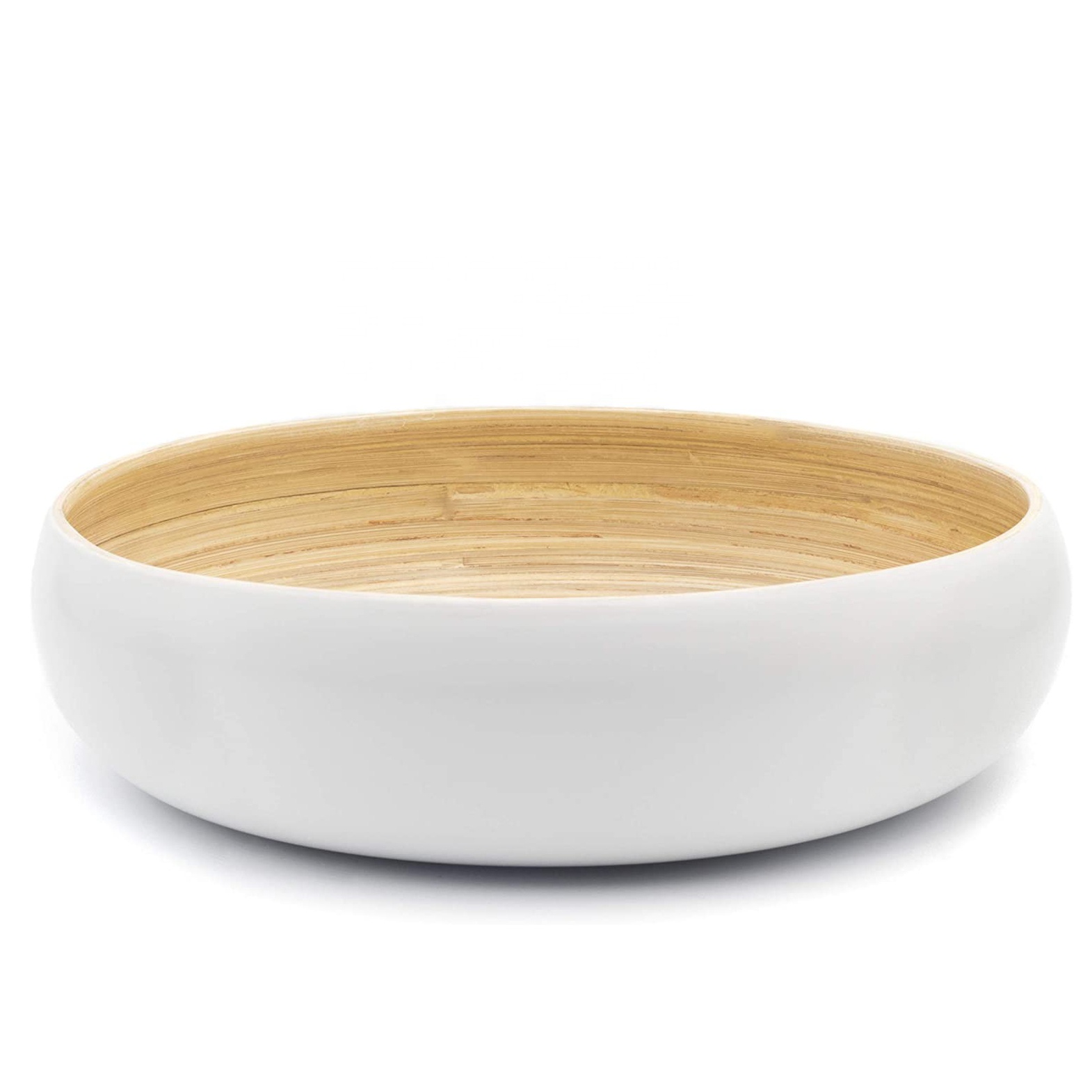 Handmade Bamboo Fruit Bowl, Fiber Bamboo Salad Serving Bowl Eco-friendly Biodegradable Bamboo Salad Bowls Gift Sets Kitchen