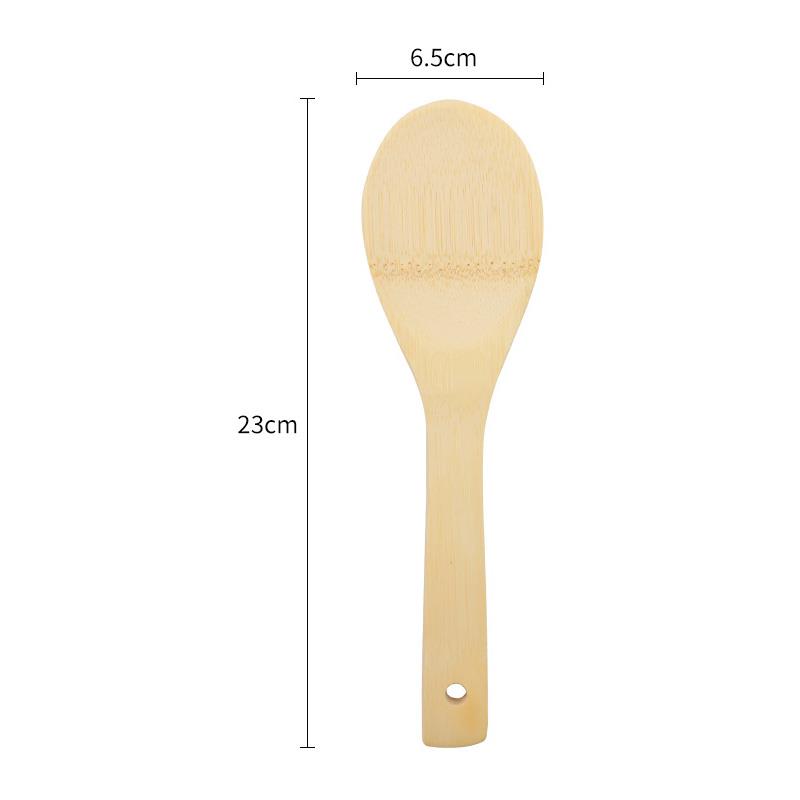 Natural Reusable Household Bamboo Meal Spoon Spatula Kitchen Accessories Bamboo Utensils Rice Spoon