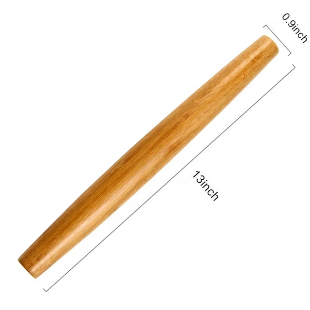 French Rolling Pins Bamboo Wooden for Baking Pizza Dough or Pie or Cookie